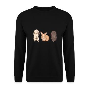 Cute rabbit design for bunny owners - Unisex Sweatshirt - black - Front - Alina (178cm) & Michal (187cm)