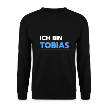 Tobias Name Spruch für stolze Tobias - Unisex Pullover - Schwarz - Vorne - Alina (178cm) & Michal (187cm)
