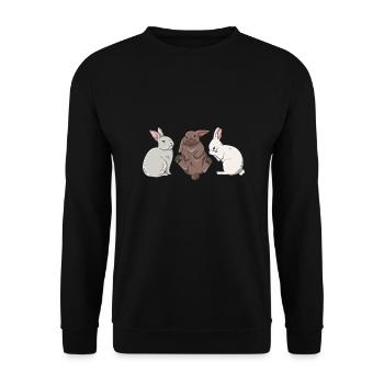 Conception de lapin mignon pour les propriétaires de lapins - Sweat-shirt Unisexe - noir - Devant - Alina (178cm) & Michal (187cm)