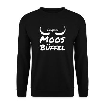Original Moosbüffel T-Shirt - Unisex Pullover - Schwarz - Vorne - Alina (178cm) & Michal (187cm)
