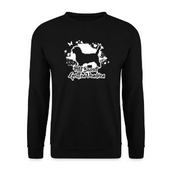 PETIT BASSET GRIFFON VENDEEN race de chien Wilsigns - Sweat-shirt Unisexe - noir - Devant - Alina (178cm) & Michal (187cm)