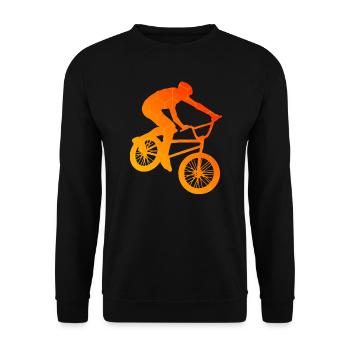 Vélo bmx homme femme bmx vélo jeune cyclisme - Sweat-shirt Unisexe - noir - Devant - Alina (178cm) & Michal (187cm)