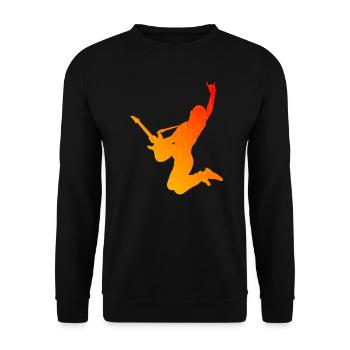 guitare électronique Guitare Homme Guitare électrique - Sweat-shirt Unisexe - noir - Devant - Alina (178cm) & Michal (187cm)