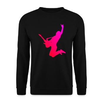 Electric Guitar Guitar Men Women electronic gu - Unisex Sweatshirt - black - Front - Alina (178cm) & Michal (187cm)