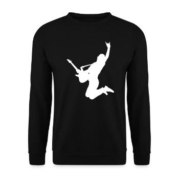 Guitare électrique homme guitare classique - Sweat-shirt Unisexe - noir - Devant - Alina (178cm) & Michal (187cm)