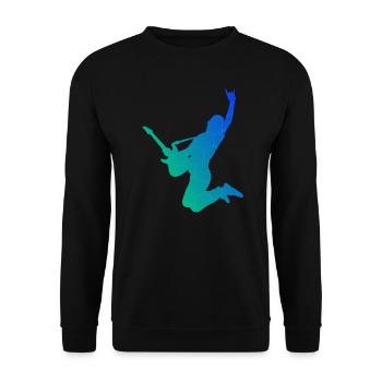 guitare classique guitare acoustique guitare acoustique - Sweat-shirt Unisexe - noir - Devant - Alina (178cm) & Michal (187cm)