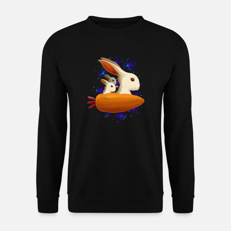 LAPINS DANS L’ESPACE - Sweat-shirt Unisexe - noir