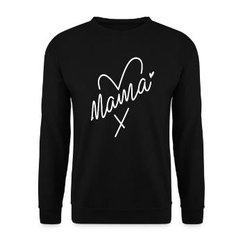 Mom Motif | Gift idea for Mother's Day - Unisex Sweatshirt - black - Front - Alina (178cm) & Michal (187cm)