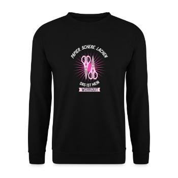Artisanat avec Papier Workout Femmes Allemandes - Sweat-shirt Unisexe - noir - Devant - Alina (178cm) & Michal (187cm)