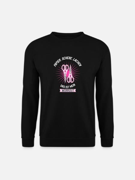 Basteln mit Papier Workout Deutsch Frauen - Unisex Pullover - Schwarz