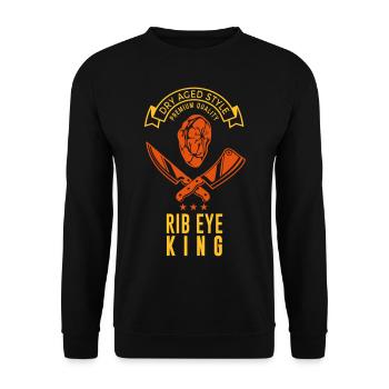 Rib Eye King - Unisex Sweatshirt - black - Front - Alina (178cm) & Michal (187cm)