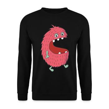 Hungry Monster - Unisex Sweatshirt - black - Front - Alina (178cm) & Michal (187cm)