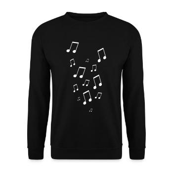Music notes melody - Unisex Sweatshirt - black - Front - Alina (178cm) & Michal (187cm)