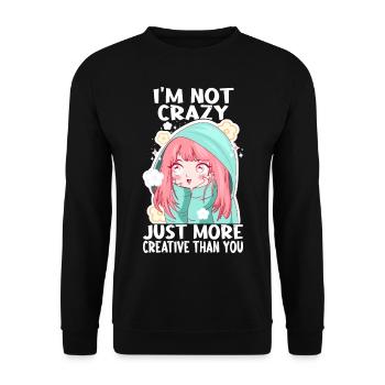 Cadeau anime fille manga kawaii - Sweat-shirt Unisexe - noir - Devant - Alina (178cm) & Michal (187cm)