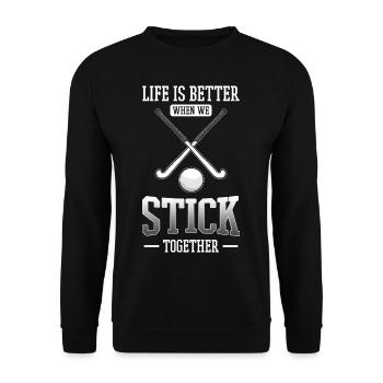 Hockey sur glace - Sweat-shirt Unisexe - noir - Devant - Alina (178cm) & Michal (187cm)