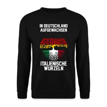 Italiener Deutschland Italia Italiener Italienisch - Unisex Pullover - Schwarz - Vorne - Alina (178cm) & Michal (187cm)