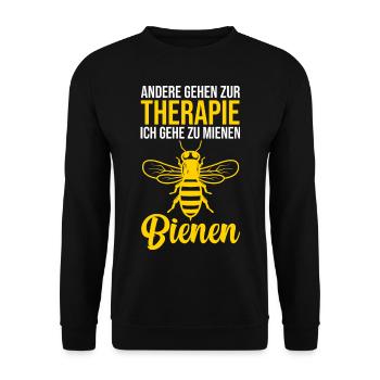 Bienen Therapie Honig Bienenzucht Imkern Imker - Unisex Pullover - Schwarz - Vorne - Alina (178cm) & Michal (187cm)