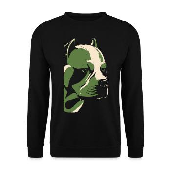 Pitbull - Unisex Sweatshirt - black - Front - Alina (178cm) & Michal (187cm)