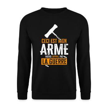Citation drôle apéro beauf apéritif apéro rigolo - Sweat-shirt Unisexe - noir - Devant - Alina (178cm) & Michal (187cm)