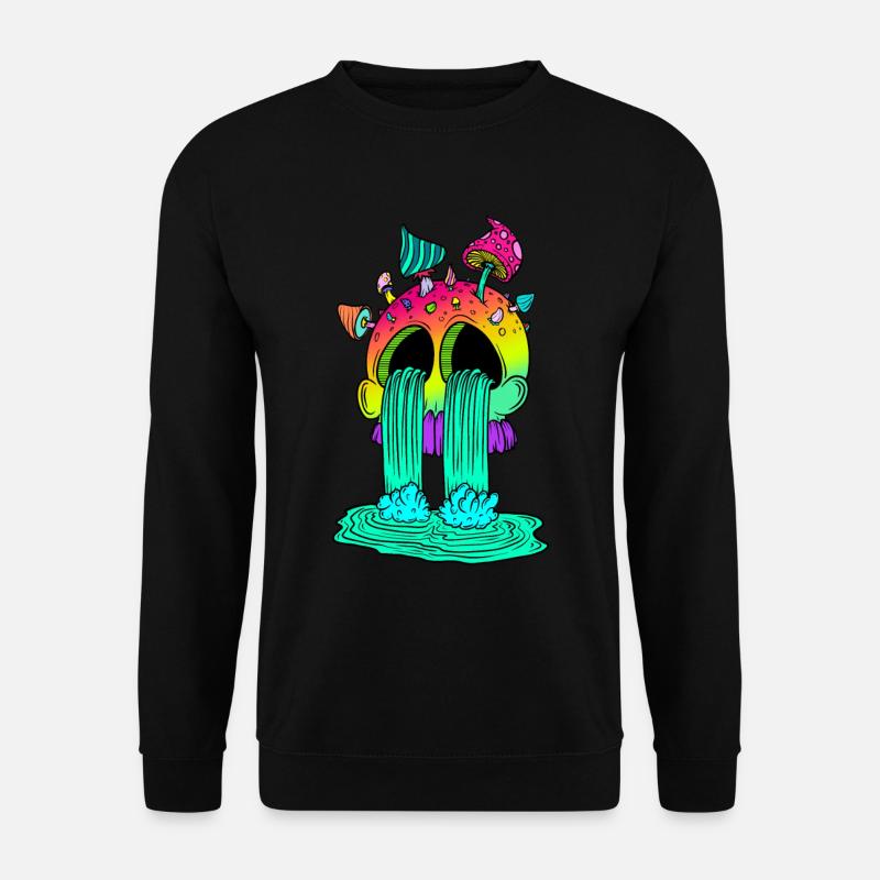 Skull & Mushrooms - Unisex Sweatshirt - black