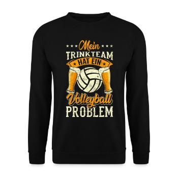 Beachvolleyball Volleyball Trinkteam - Unisex Pullover - Schwarz - Vorne - Alina (178cm) & Michal (187cm)