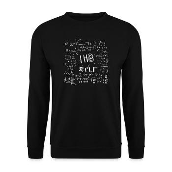 Mathematician Physicist Student Teacher I H8 PiPle - Unisex Sweatshirt - black - Front - Alina (178cm) & Michal (187cm)
