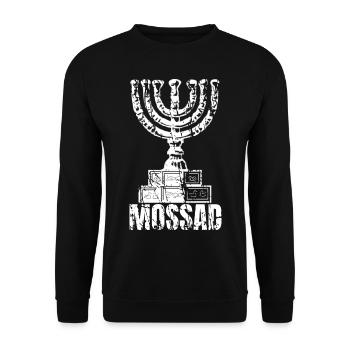 Mossad Israel Israeli Intelligence Tel Aviv - Unisex Sweatshirt - black - Front - Alina (178cm) & Michal (187cm)