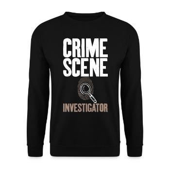 Tatortermittler Privatdetektiv Experte Grafik - Unisex Pullover - Schwarz - Vorne - Alina (178cm) & Michal (187cm)