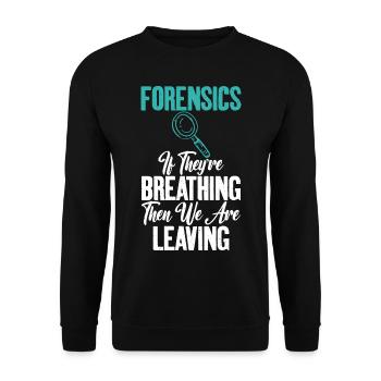 Quand vous respirez Forensic Science Graphics - Sweat-shirt Unisexe - noir - Devant - Alina (178cm) & Michal (187cm)