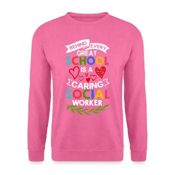Milieu scolaire Travail social École Bureau du travail social Social - Sweat-shirt Unisexe - rose - Devant