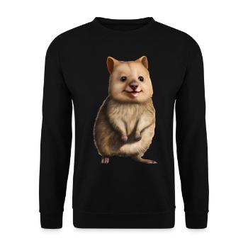 Quokka - the cute marsupial - Unisex Sweatshirt - black - Front - Alina (178cm) & Michal (187cm)
