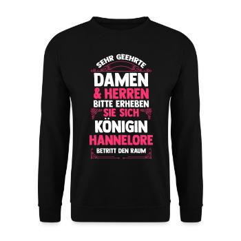 Hannelore - Unisex Pullover - Schwarz - Vorne - Alina (178cm) & Michal (187cm)