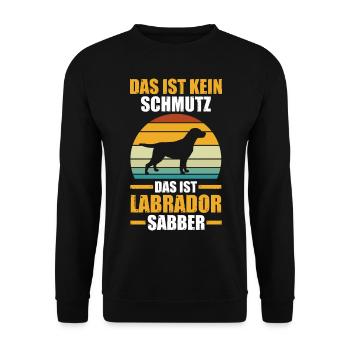 Hund Labrador - Unisex Pullover - Schwarz - Vorne - Alina (178cm) & Michal (187cm)