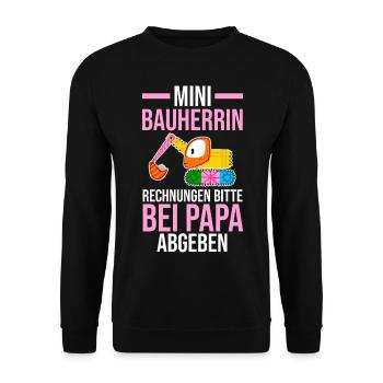 Bagger Bauherrin - Unisex Pullover - Schwarz - Vorne - Alina (178cm) & Michal (187cm)