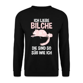 Bilch - Unisex Pullover - Schwarz - Vorne - Alina (178cm) & Michal (187cm)