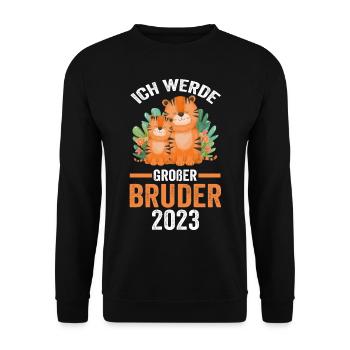 Tiger 2023 Bruder - Unisex Pullover - Schwarz - Vorne - Alina (178cm) & Michal (187cm)