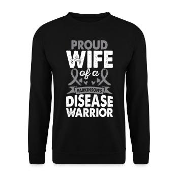 Wife of Parkinson's disease warrior - Unisex Sweatshirt - black - Front - Alina (178cm) & Michal (187cm)
