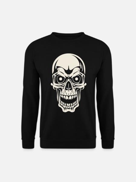 Totenkopf - Eleganz im Gothic-Stil - Unisex Pullover - Schwarz