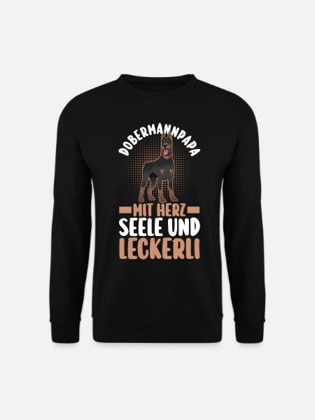 Dobermannpapa Hundepapa Hund Dobermann - Unisex Pullover - Schwarz