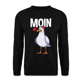 Moin Seagull - Unisex Sweatshirt - black - Front - Alina (178cm) & Michal (187cm)