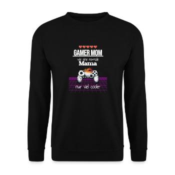Best Mom Gamer Mom Mother's Day Gift - Unisex Sweatshirt - black - Front - Alina (178cm) & Michal (187cm)