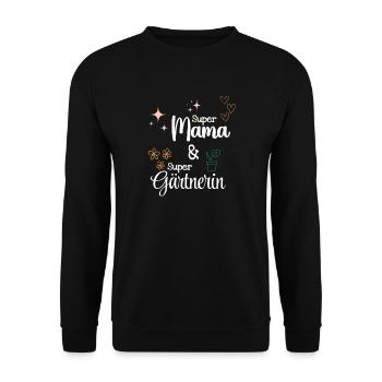 Best Super Mom Gardener Mom Mother's Day Gift - Unisex Sweatshirt - black - Front - Alina (178cm) & Michal (187cm)