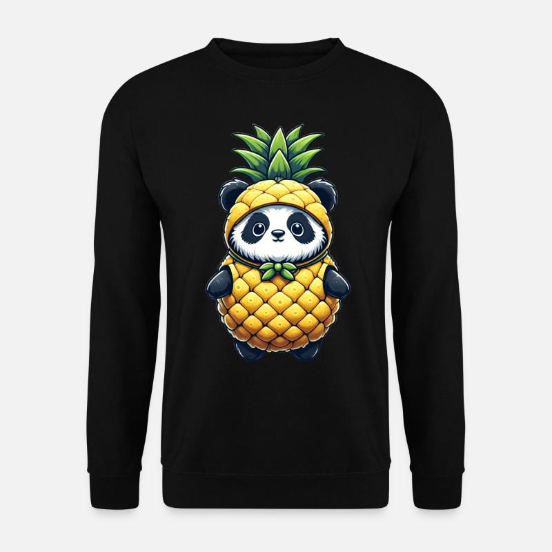 Panda in pineapple costume - Unisex Sweatshirt - black