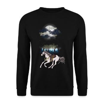 Cheval de l’Ouest sauvage Western Chevaux Cheval Gaule Nature - Sweat-shirt Unisexe - noir - Devant - Alina (178cm) & Michal (187cm)
