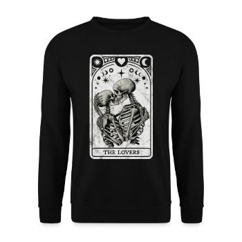 The Lovers Tarot - Unisex Sweatshirt - black - Front - Alina (178cm) & Michal (187cm)