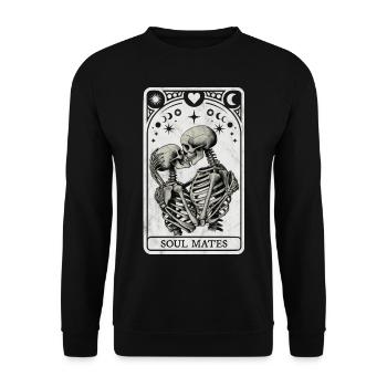 Âmes sœurs Tarot - Sweat-shirt Unisexe - noir - Devant - Alina (178cm) & Michal (187cm)