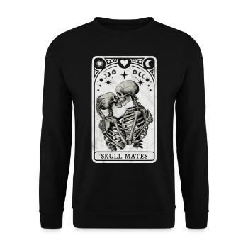 Skull Mates Tarot - Unisex Sweatshirt - black - Front - Alina (178cm) & Michal (187cm)