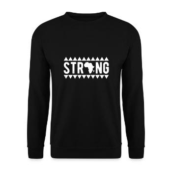 Starke Schwarze Geschichte Kleidung Geschenk Männer Frauen Afro - Unisex Pullover - Schwarz - Vorne - Alina (178cm) & Michal (187cm)