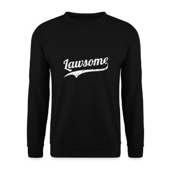Lawsome Lawyer Advocate Gift Idea - Unisex Sweatshirt - black - Front - Alina (178cm) & Michal (187cm)
