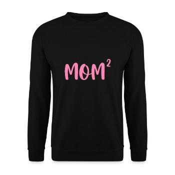 Maman Carrée De Deux Maman De Deux Femmes Maman Carrée - Sweat-shirt Unisexe - noir - Devant - Alina (178cm) & Michal (187cm)